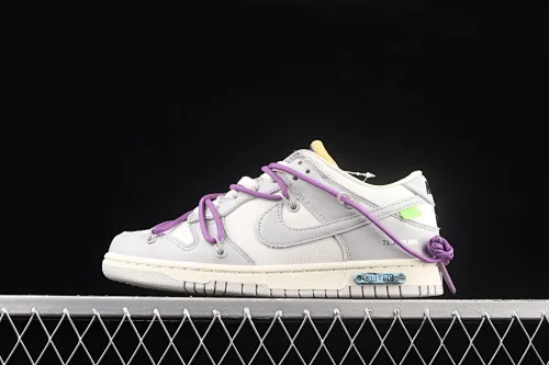 All Categories Nk SB Dunk Series Nk SB Dunk Low Low-top sneakers Pure original version OF x Nk Dunk Low OW Gray SB smashed backboard fashion casual sneakers DM1602-107
